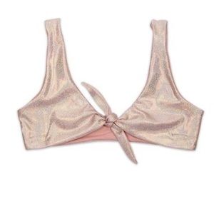 Tie front bikini top